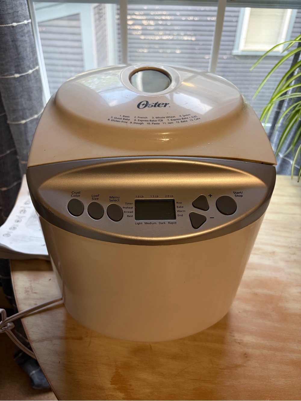 Oster bread maker